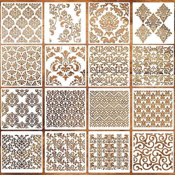 Damask Stencils 6inch Texture Stencils Reusable Layering Stencils Templates for