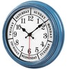 JENLYSTIME 12 Inch Retro Wall Clock,Classic Day of The Week