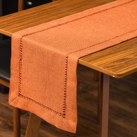 Table Runner, Stylish, Nordic Table Runner, Table Center Cloth, Washing, Table Decoration, Table Runner 70.9 x 12.2 inches (180 x 31 cm), Orange