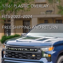 Advanced Trims Grill Letters Overlay 2022 2023 2025 Silverado Chrome NOT VINYL discounted