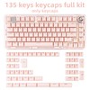 GEKUCAP Pink Clear Keycaps, Translucent Custom Keyboard Key Cap, MDA