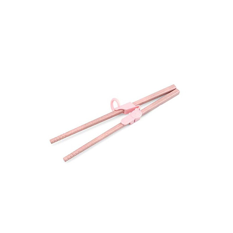 3 Pieces Cute Chopsticks Helper, Kids Training Chopsticks Set (Pink)