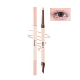 Qin Derdom Double Sided Silhouette Pencil Waterproof Non Smudge Eyeliner Eye Pencil Apricot