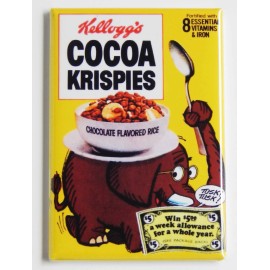 Blue Crab Magnets Cocoa Rice Krispies FRIDGE MAGNET cereal box elephant - 1.75 x 2.75 inches