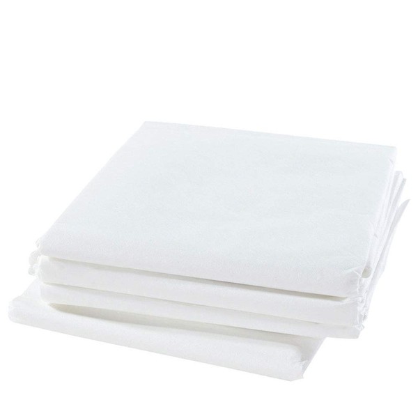 Waterproof Sheets Disposable Width 47.2 inches (120 cm) x Length 70.9 inches (180 cm) Bed Sheet Dispo Sheets Set of 10 for Beauty Salons Massage Nursing Care (White)