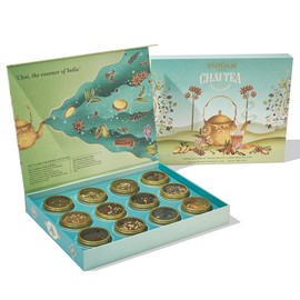 VAHDAM, Cofanetto Festa della Mamma – Tè Chai (12 Gusti) | Assortimento Foglia Sciolta | Idee Regalo per Lei | Senza Glutine