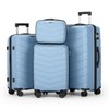 Udorich Elegant V-Stripes 4-Piece Travel Luggage Set for Effortless Journeys,