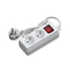 VoltShine German 2-Way Power Strip with Switch 1.5 m 3G