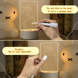 Deluisho Custom Night Light, Anime 3D Illusion LED Lamp, 3D Illusion Night Light for Children, 7 Colours, Remote Control, Dimming, Visual Stereoscopic Night Light (Square)