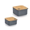 Zeller 14756 Storage Container with Bamboo Lid, Plastic, Approx. 15.4