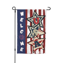 Patriotic American Garden Flag 12x18 Inch Stars and Stripes 4th of July Independence Day Flags for Home Yard Outdoor Decor (without Stick)
