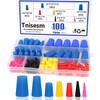 Tnisesm 100Pcs Silicone Rubber Tapered Plug Assortment Kits 1/16" to