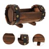 BESPORTBLE Solid Wood Flower Pot Holder Carbonized Preservative for Balcony