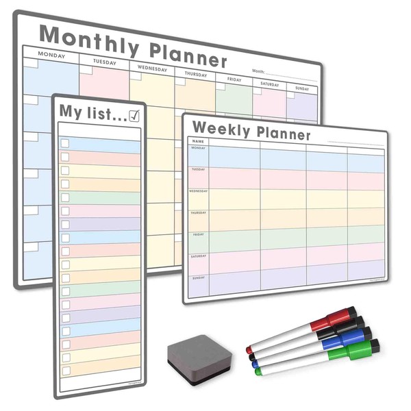 TMS #1 Magnetic Whiteboard Planner Pack/Custom Dry Erase Set |