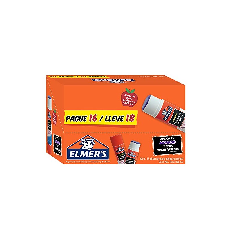 Elmer's Pegamento en barra, 18 piezas