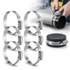 Tudomro 6 Pack 2 Inch Reusable Stainless Steel Clamp for