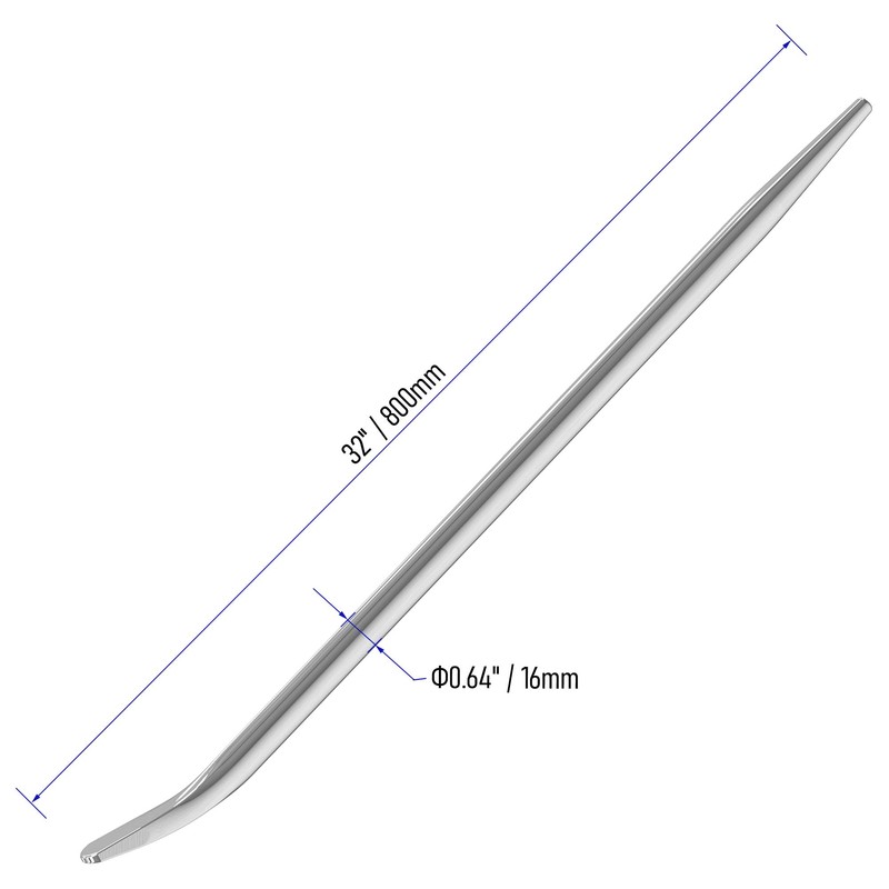 FOCMKEAS 32"(800mm) Aligning Pry Bar Round Crowbar Sleever Bar for