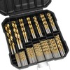 Metal Twist Drill Bit Set, Titanium Coated 4241 HSS 135°