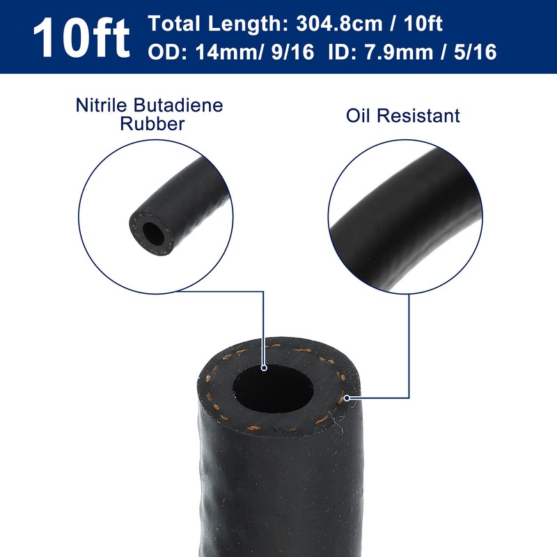 X AUTOHAUX Car 10ft Fuel Line 5/16" ID Push on