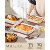MALACASA Casserole Dishes for Oven, Ceramic Baking Dishes Set of