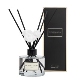 CULTURE & NATURE Reed Diffuser Set 6.7oz (200ml) Lemon Scented Diffuser with Sticks Home Fragrance Reed Diffuser for Bathroom Shelf Decor