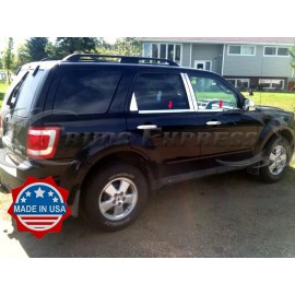 Made in USA - Trims Express 2008-2012 Ford Escape 4Pc Chrome Window Sill Trim Accent Stainless Steel Overlay