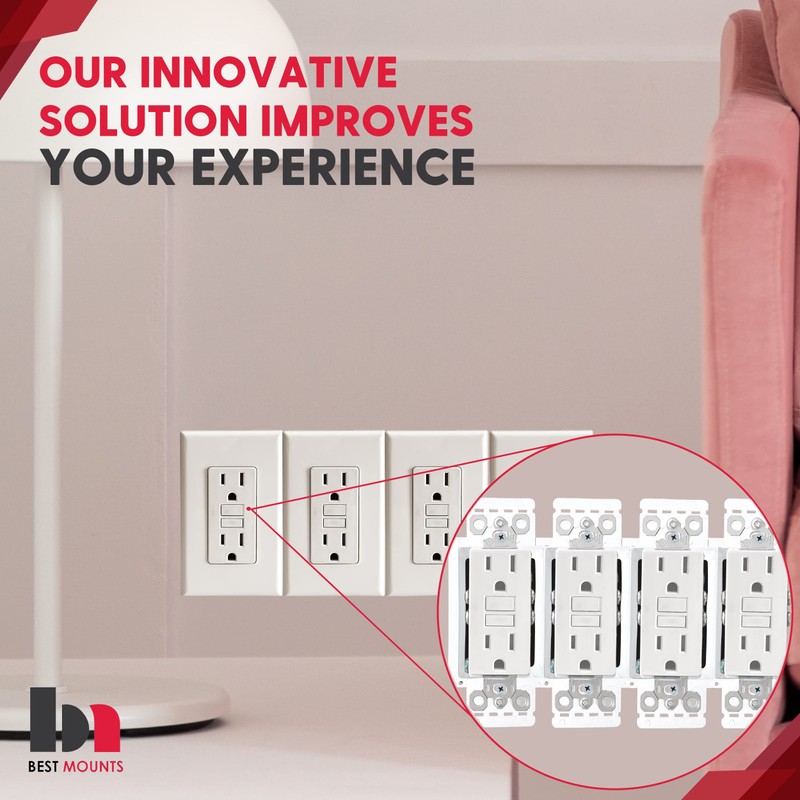 BestMounts - Electrical Power Outlet Box Extender Kit – Single