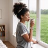 6PCS Adjustable Hair Ties, Afro Puff Satin Hair Tie Elastics