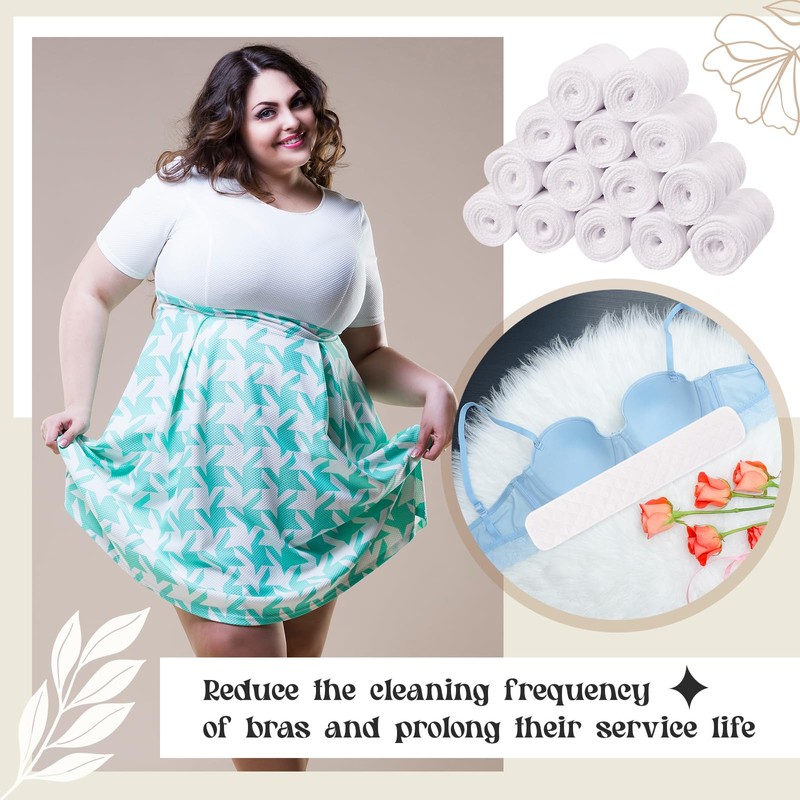 Toulite 16 Pack Bra Liners Under Breast Sweat Absorber Pads