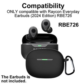 smaate Silicon Case Cover Compatible with Raycon Everyday Earbuds (2024 Edition) RBE726 True Wireless Earbuds