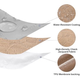 YUEANG Waterproof Chair Seat Cover for Dining Room-Stretchy Washable Chair Seat Covers Set of 6-Kitchen Chair Seat Slipcovers Protector for Home Restaurant Banquet (Khaki,Large)