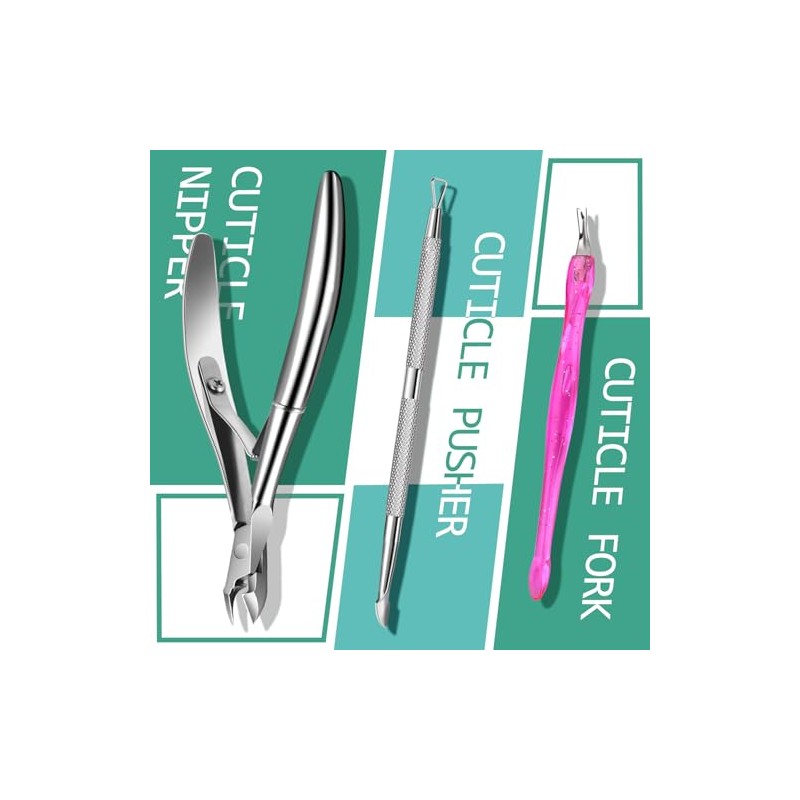 Professional Nail Care Kit with Cuticle Oil and Buffing Tools