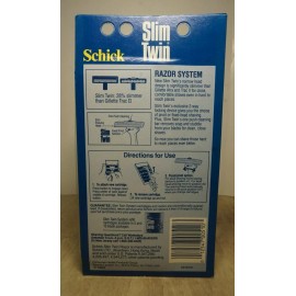 Schick VINTAGE SCHICK SLIM TWIN RAZON SYSTEM SHAVER + 2 CARTRIDGES "MINT" 1989