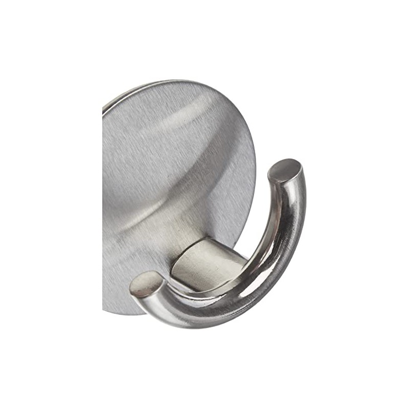 Wenko 4466190100 Wall hook Rondo Matt selfadhesive, Metal Stainless steel,