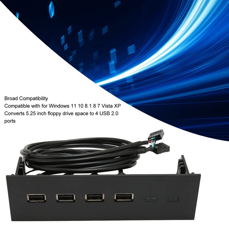 5.25 Inch USB 2.0 Hub Front Panel, Multifunction Ale 4