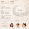 2 Pcs Flower Girl Headpiece, Silver Pearl Rhinestone Flower Hair