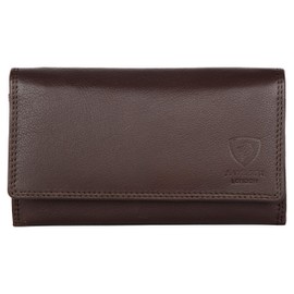 J. Wilson London Ladies RFID Safe Designer Leather Purse Card Women Wallet Zip Pocket Boxed