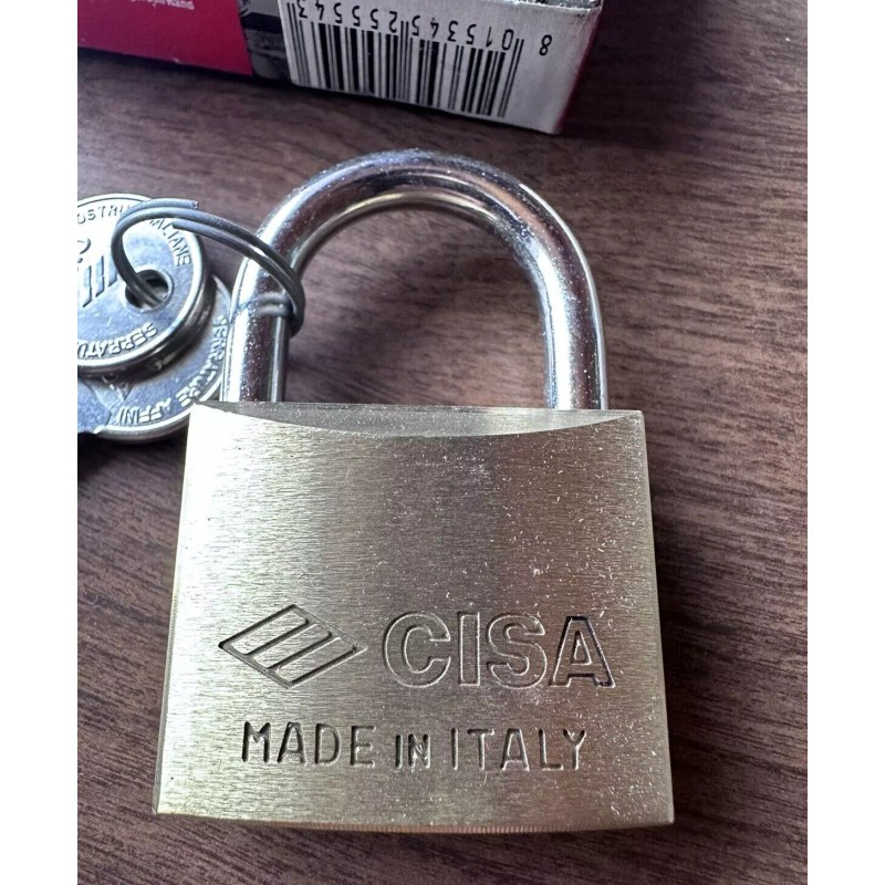Cisa 22010-40-0 PadLock Brass Lock Made in Italy