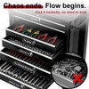 YIUS 12 Pack Aluminium Magnetic Tool Box Labels, HD Laser