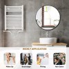 segawe 24" Metal Frame Round Wall Mirror for Bedroom Bathroom