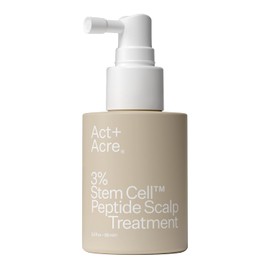 Act+Acre - Tratamiento de péptidos de células madre procesadas en frío al 3 %, aumenta la densidad del cabello, células madre de uva, péptidos + cafeína, vegano, sin fragancia, 3 onzas líquidas