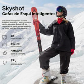 OhO Camera Ski Goggles, 4K Camera Snowboard Goggles with Adjusted View of Camera Recroding