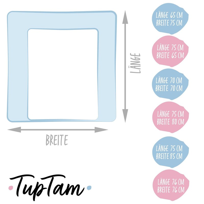 TupTam Changing Mat with 2 Waterproof Terry Cloth Covers -