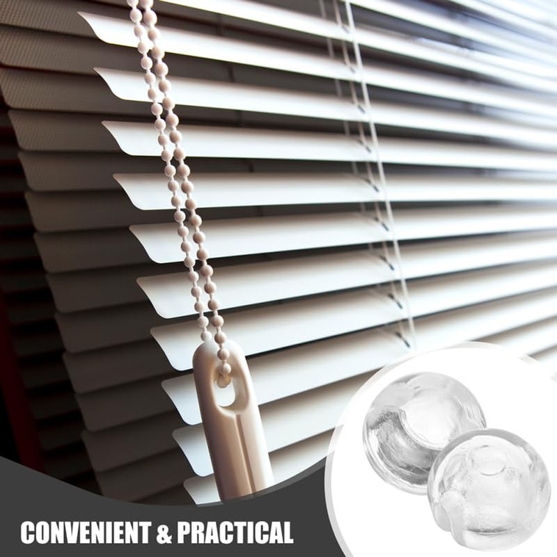 Kichvoe Beaded Chain Stops 25pcs Clear Blind Shade Bead Stops
