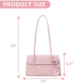 Tote Bag for Women, Soft Velvet Shoulder Bag, Patchwork Leather Straps Handbag Suitable for Travel Vacation Work(Pink)