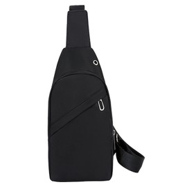 Kanpari Shoulder Bag, Men's, Body Bag, Crossbody Bag, One Shoulder Bag, Small, Thin, Lightweight, Compact, Kids, Women, Boys, Girls, Work, School, Travel, solid black