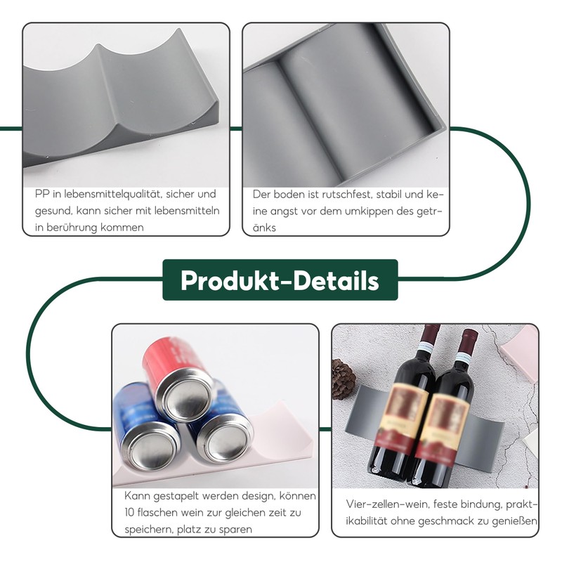HXSYKJDM Pack of 2 Fridge Bottle Holder, Fridge Bottle Rack,