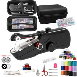 Beginner's Sewing kit with Storage Handheld Sewing Machine, Portable Sewing Machine with Storage,Electric Switch, Two Speed Modes,Easy to Operate.