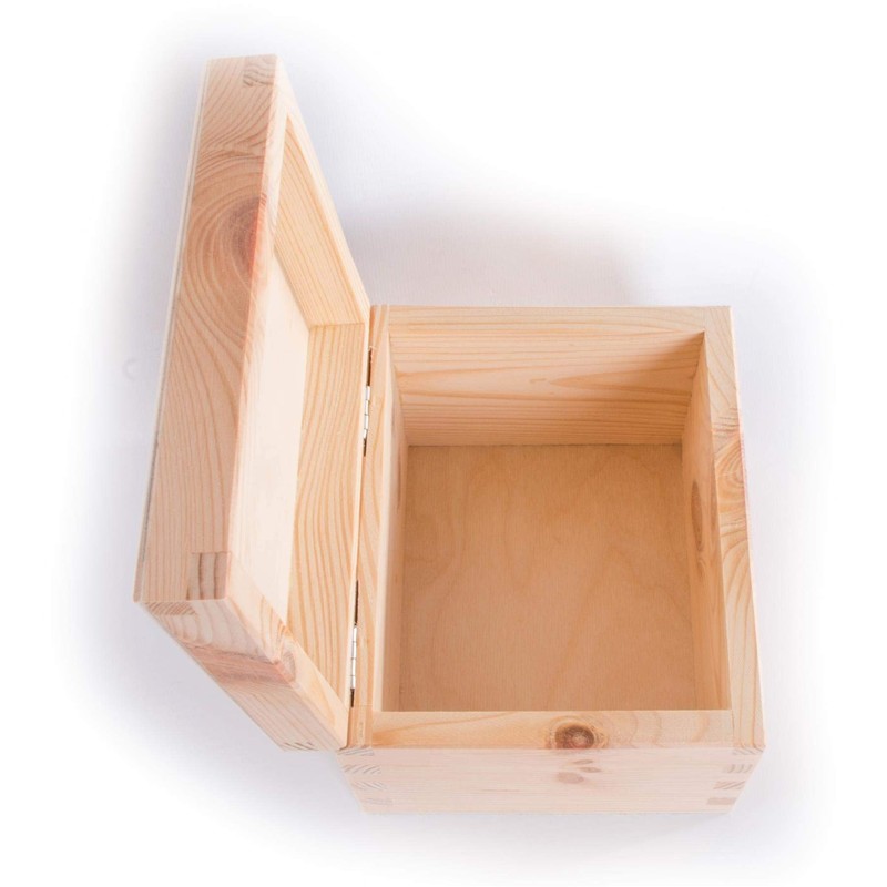 Small Rectangular Wooden Box with Lid | 14 x 12