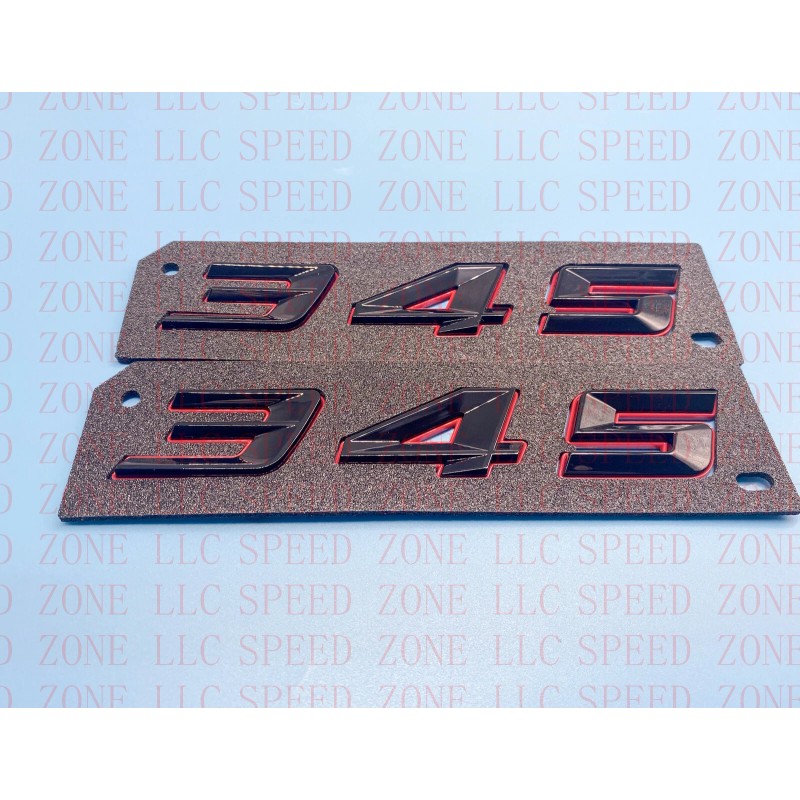 SPEED ZONE (2pc) 345 Badge Emblem For MOPAR HEMI Passenger